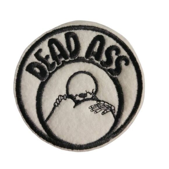 DEAD ASS Mature Adult Jacket Patch Applique Iron-On Glue-On Sew-On DEADASS - Picture 1 of 2